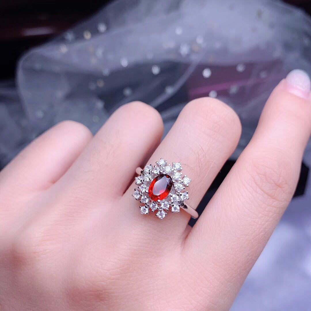 Open Ring Necklace Ear Stud Pendant Suit
