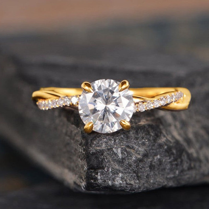 European And American Simple Plated 18K Gold Ring