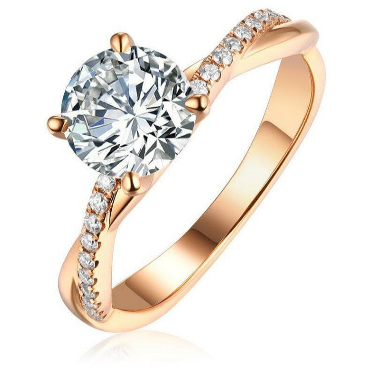 European And American Simple Plated 18K Gold Ring